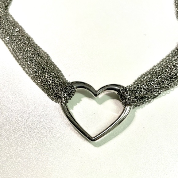 Tiffany inspired heart multi strand necklace. - Picture 2 of 2